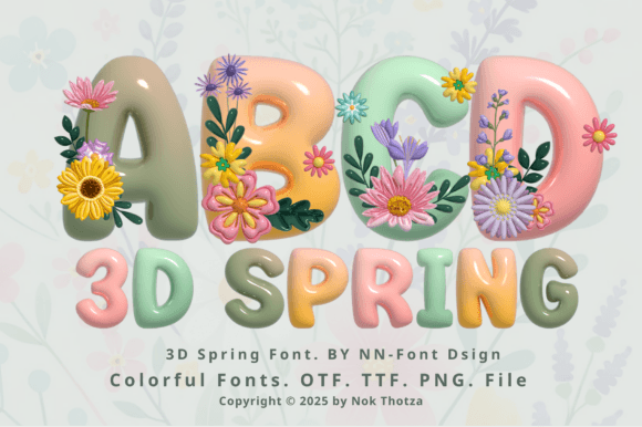 3D Spring Font for Vibrant Design
