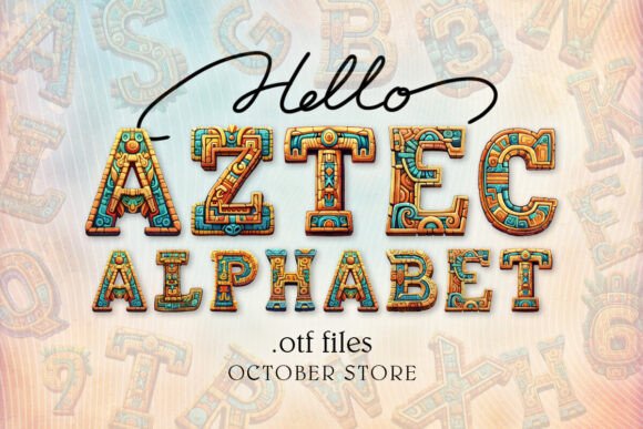 Aztec Alphabet Font for Business
