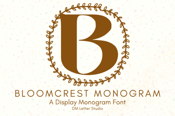 Bloomcrest Monogram: Elegant Serif Font
