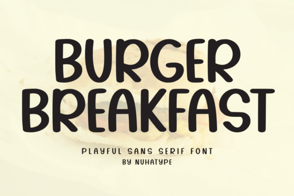 Burger Breakfast Font for Business