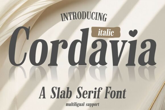 Cordavia Italic: Elegant Slab Serif Font