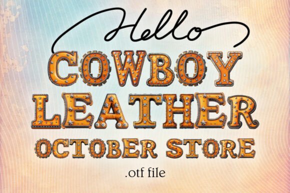 Cowboy Leather Alphabet Font