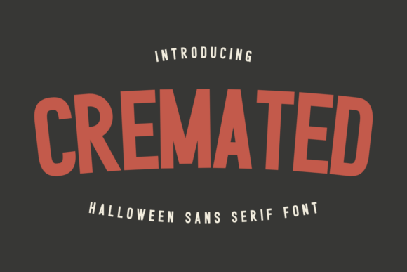 Cremated Font: Bold Halloween Style