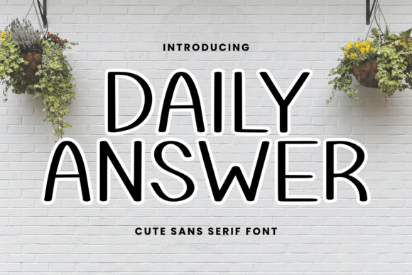 Daily Answer Font: Modern Typography