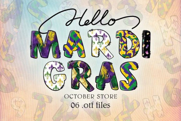 Mardi Gras Alphabet Font