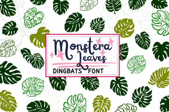 Monstera Leaves Font