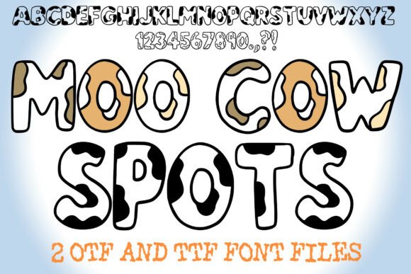 Moo Cow Spots Font for Bold Campaigns