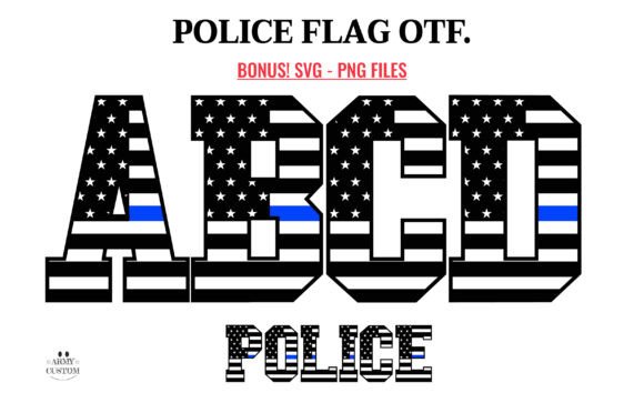 Police Flag Font for Business