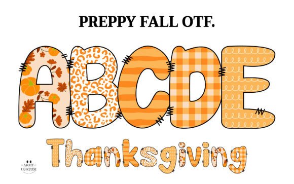 Preppy Fall Thanksgiving Font
