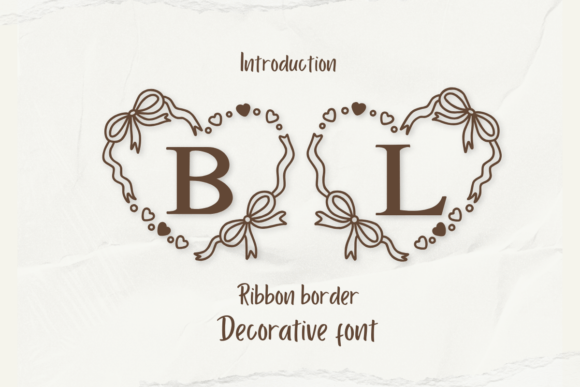 Ribbon Border Font for Web Design