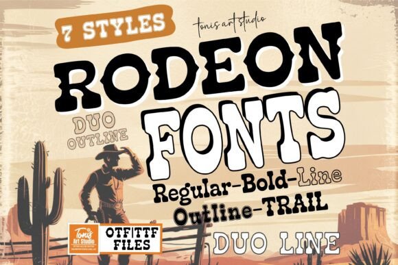 Rodeon Western Bundle: A Font for the Wild West