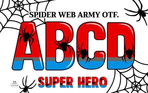 Spider Web Army Font for Creative Projects