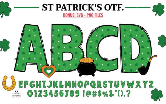 St. Patrick’s Day Shamrock Dot Font