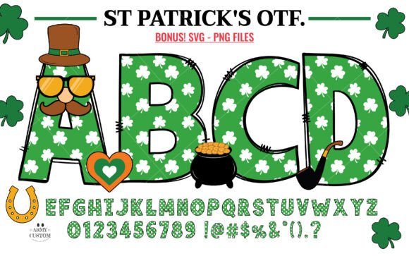 St. Patrick’s Day Shamrock Font