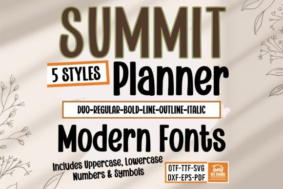 Summit Planner Font Bundle