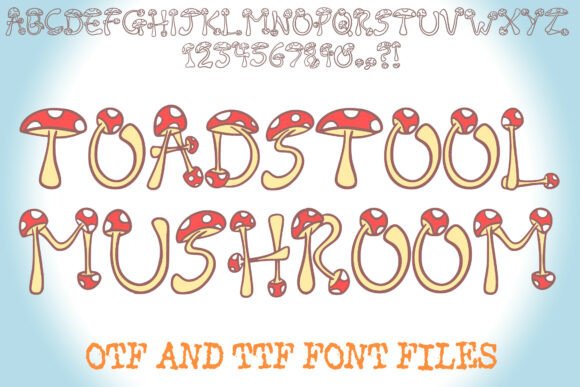 Toadstool Mushroom Font