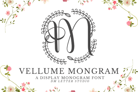Vellume Monogram: Elegant Serif for Creative Projects